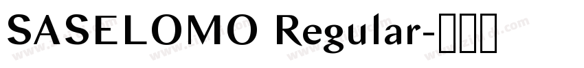 SASELOMO Regular字体转换